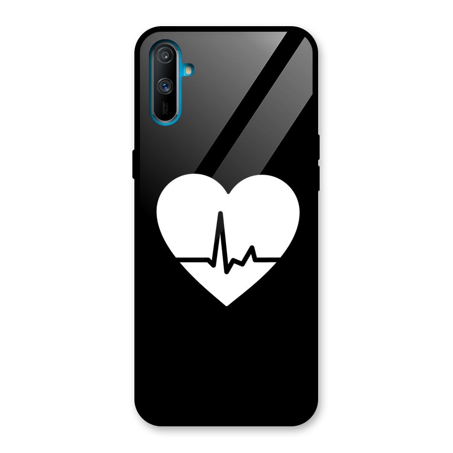 Heart Beat Glass Back Case for Realme C3