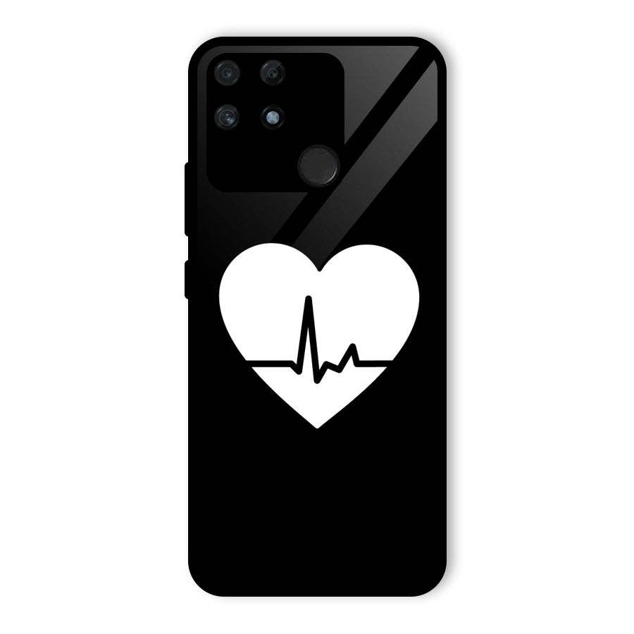 Heart Beat Glass Back Case for Realme Narzo 50A