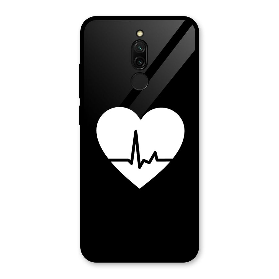 Heart Beat Glass Back Case for Redmi 8