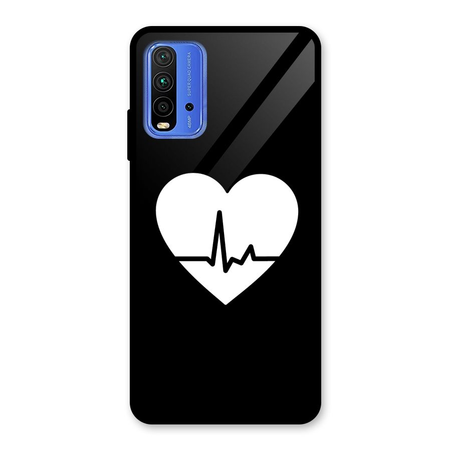 Heart Beat Glass Back Case for Redmi 9 Power