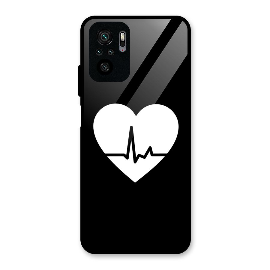 Heart Beat Glass Back Case for Redmi Note 10S