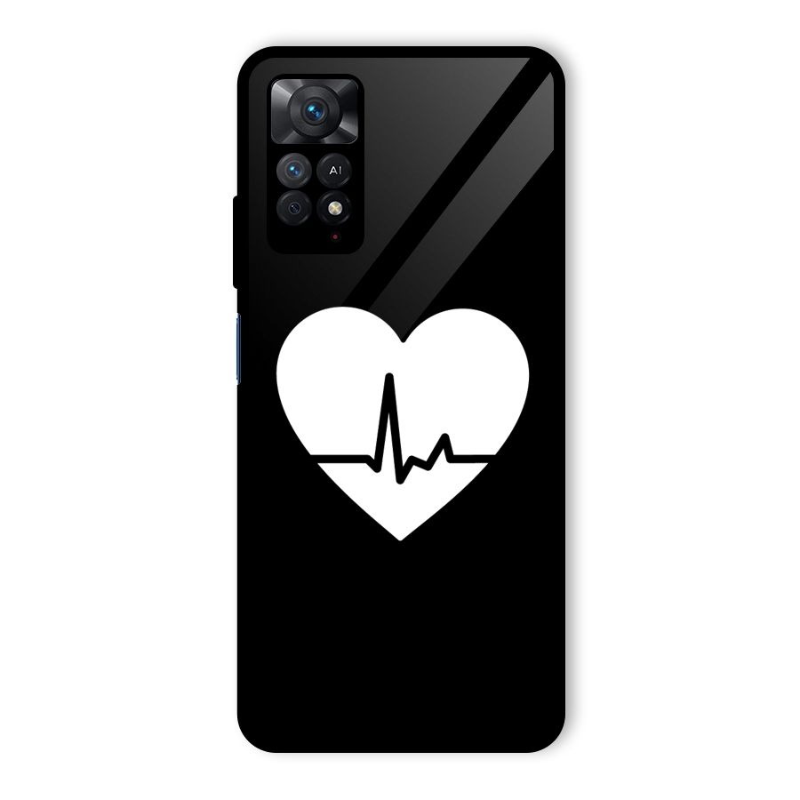 Heart Beat Glass Back Case for Redmi Note 11 Pro