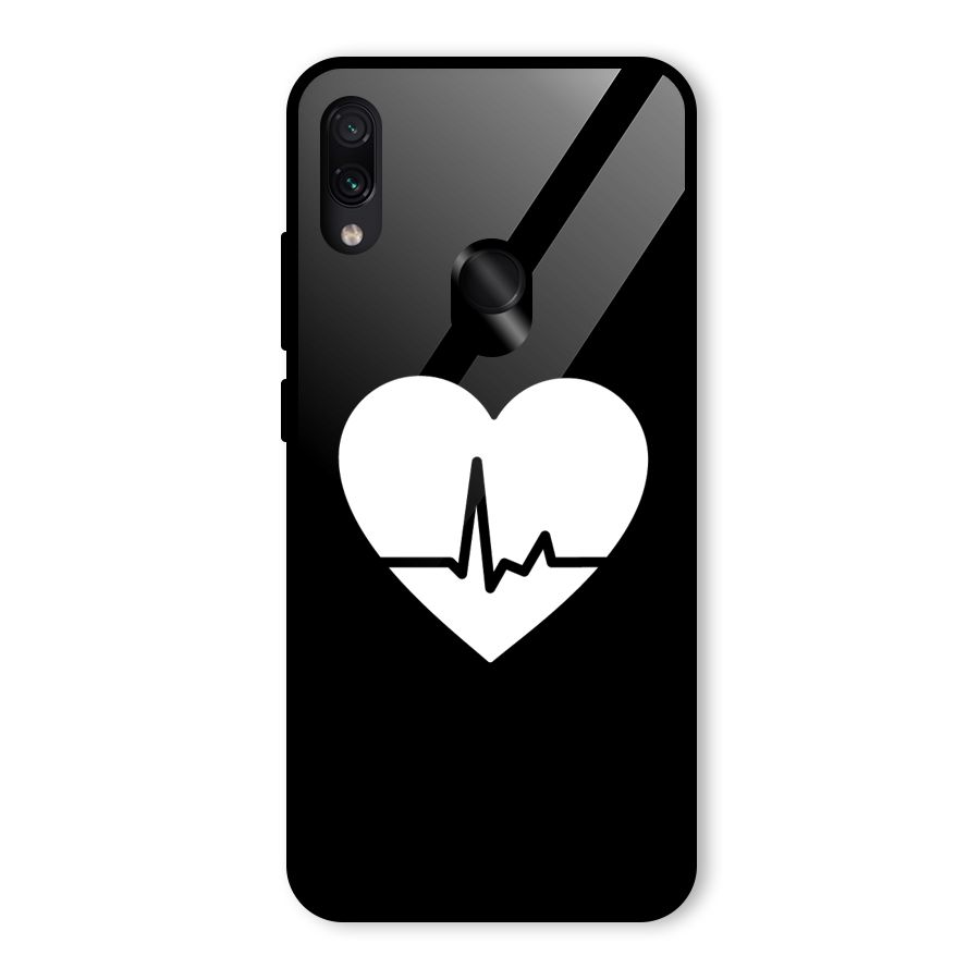 Heart Beat Glass Back Case for Redmi Note 7 Pro