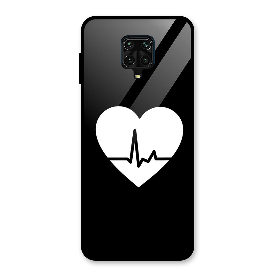 Heart Beat Glass Back Case for Redmi Note 9 Pro