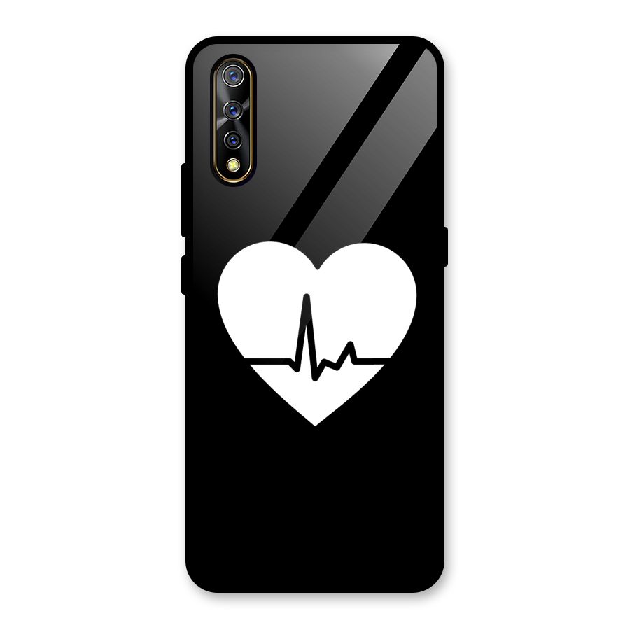 Heart Beat Glass Back Case for Vivo S1