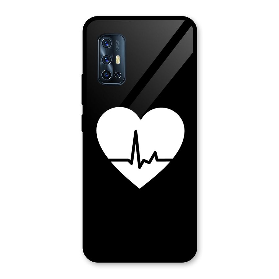 Heart Beat Glass Back Case for Vivo V17