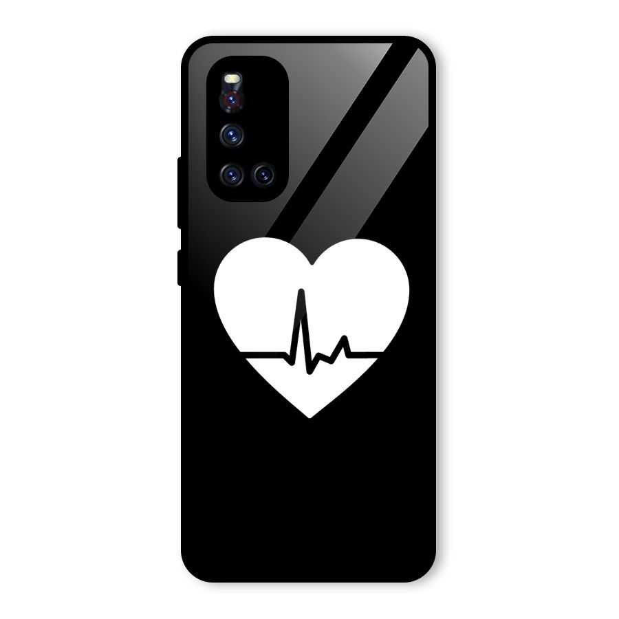 Heart Beat Glass Back Case for Vivo V19