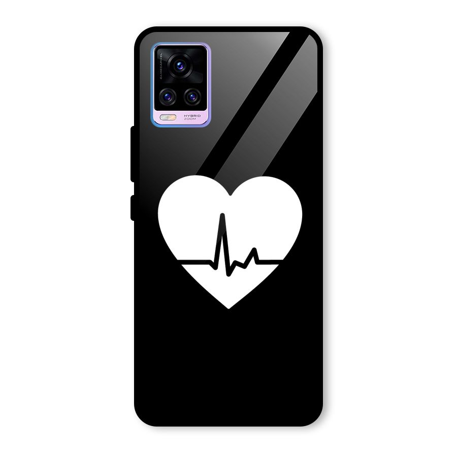 Heart Beat Glass Back Case for Vivo V20 Pro