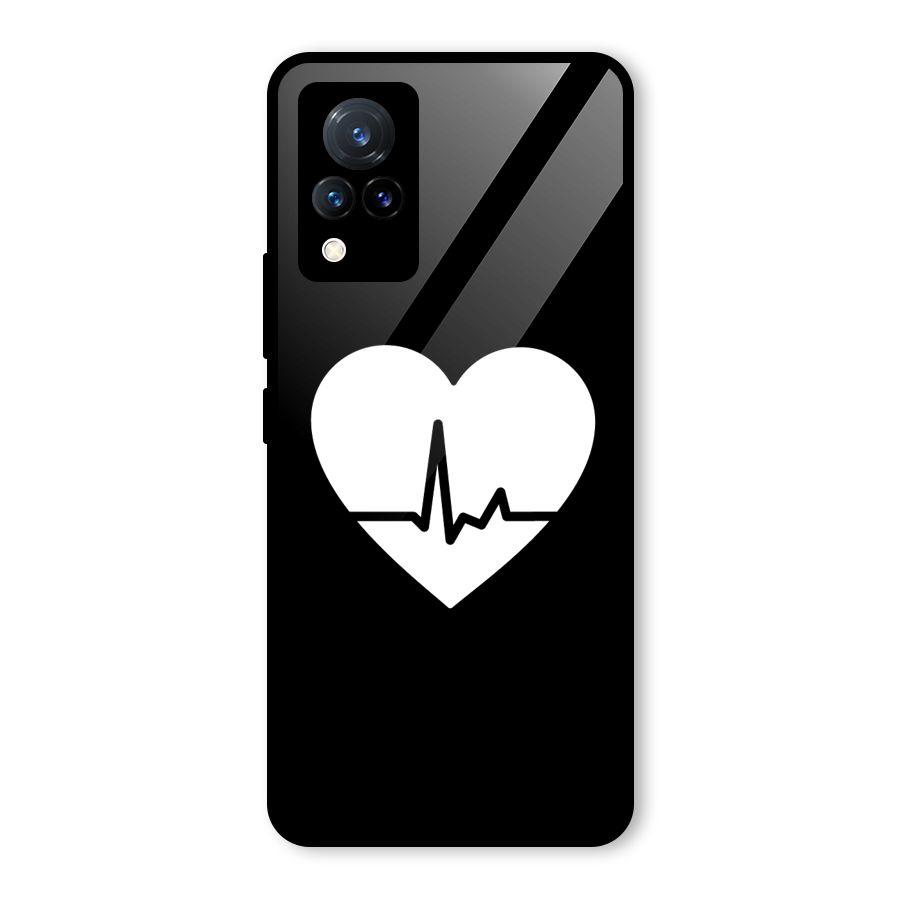 Heart Beat Glass Back Case for Vivo V21 5G