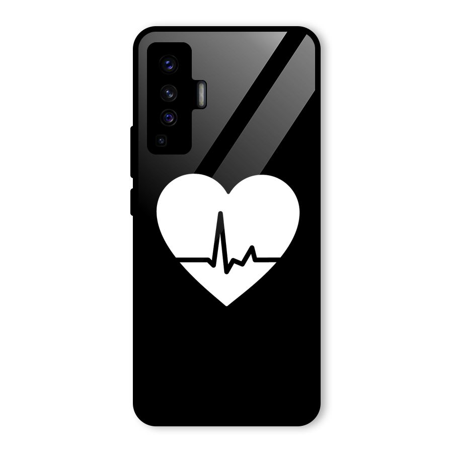 Heart Beat Glass Back Case for Vivo X50