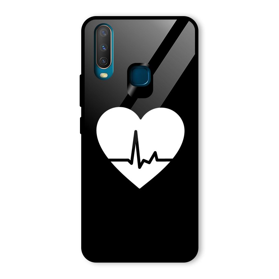 Heart Beat Glass Back Case for Vivo Y15
