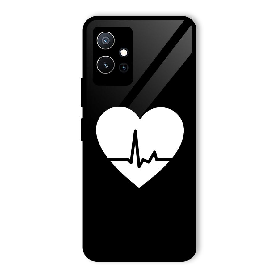 Heart Beat Glass Back Case for Vivo Y75 5G
