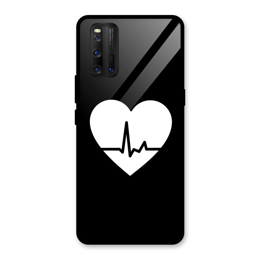 Heart Beat Glass Back Case for Vivo iQOO 3