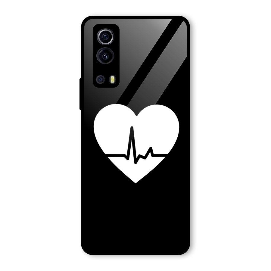 Heart Beat Glass Back Case for Vivo iQOO Z3