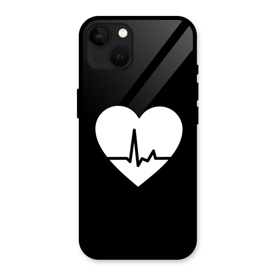 Heart Beat Glass Back Case for iPhone 13