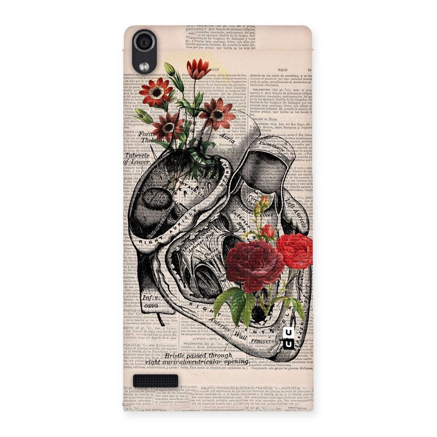 Heart Newspaper Back Case for Ascend P6