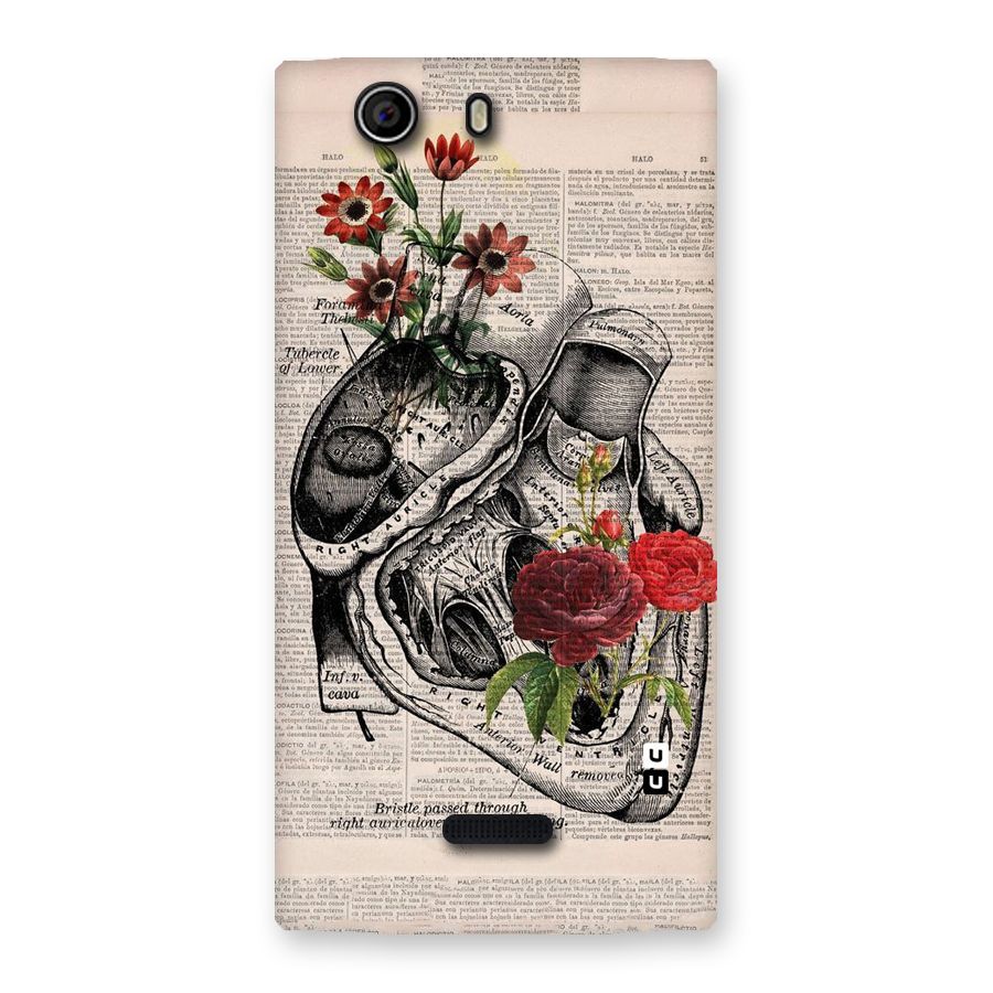 Heart Newspaper Back Case for Canvas Nitro 2 E311