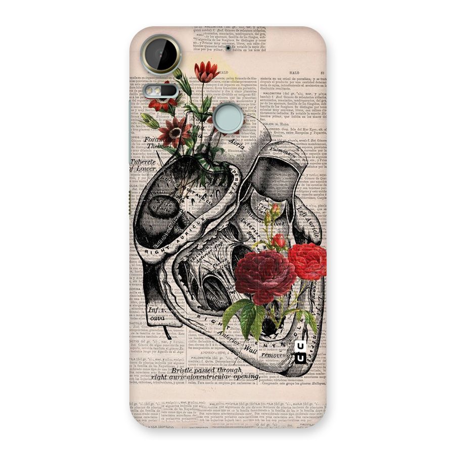 Heart Newspaper Back Case for Desire 10 Pro