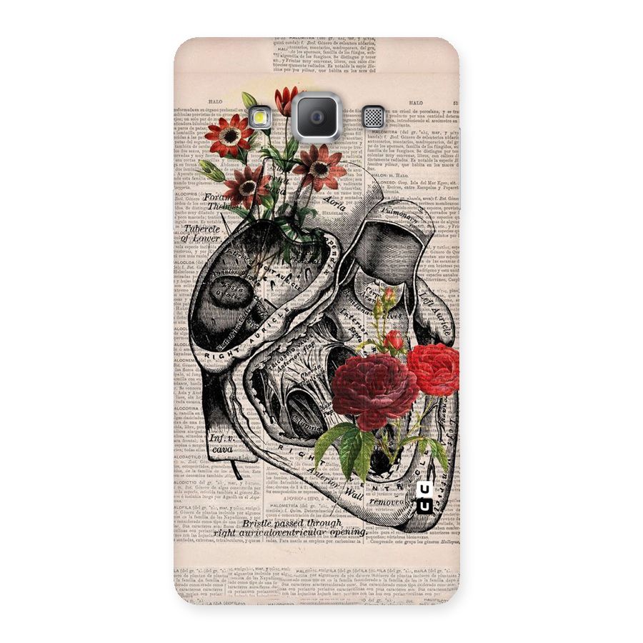 Heart Newspaper Back Case for Galaxy A7