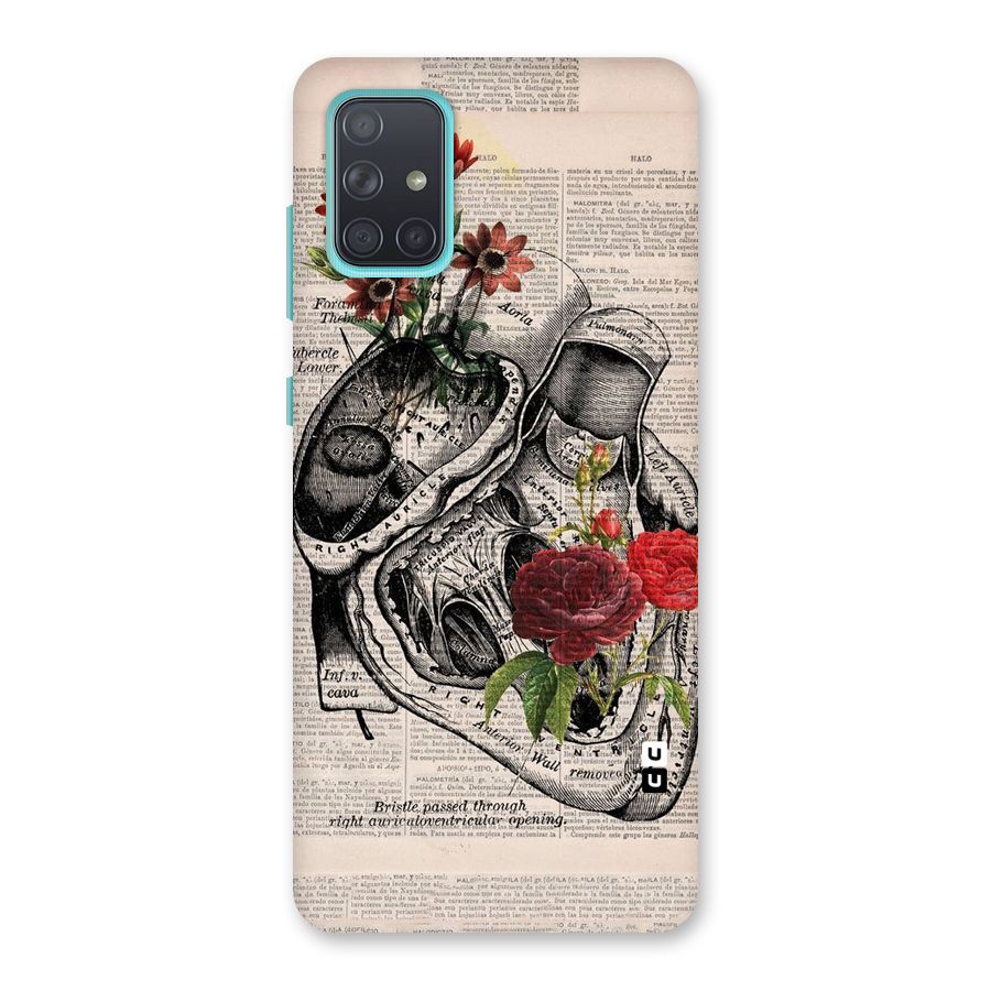Heart Newspaper Back Case for Galaxy A71