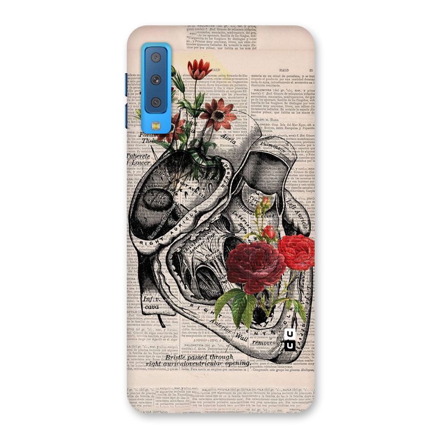 Heart Newspaper Back Case for Galaxy A7 (2018)