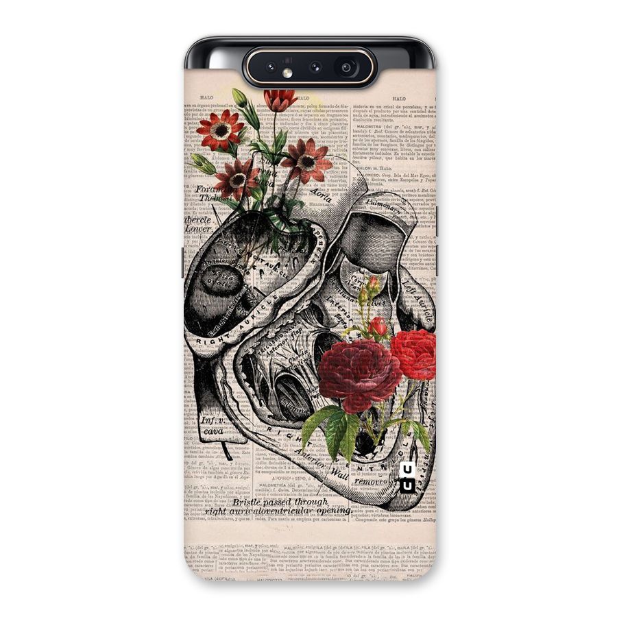 Heart Newspaper Back Case for Galaxy A80