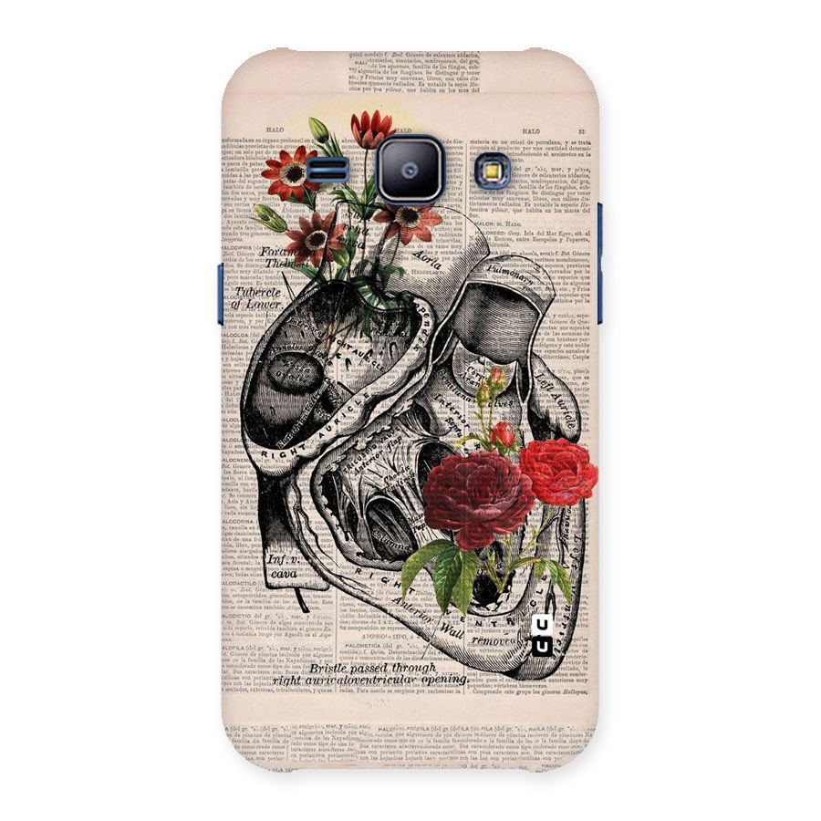 Heart Newspaper Back Case for Galaxy J1