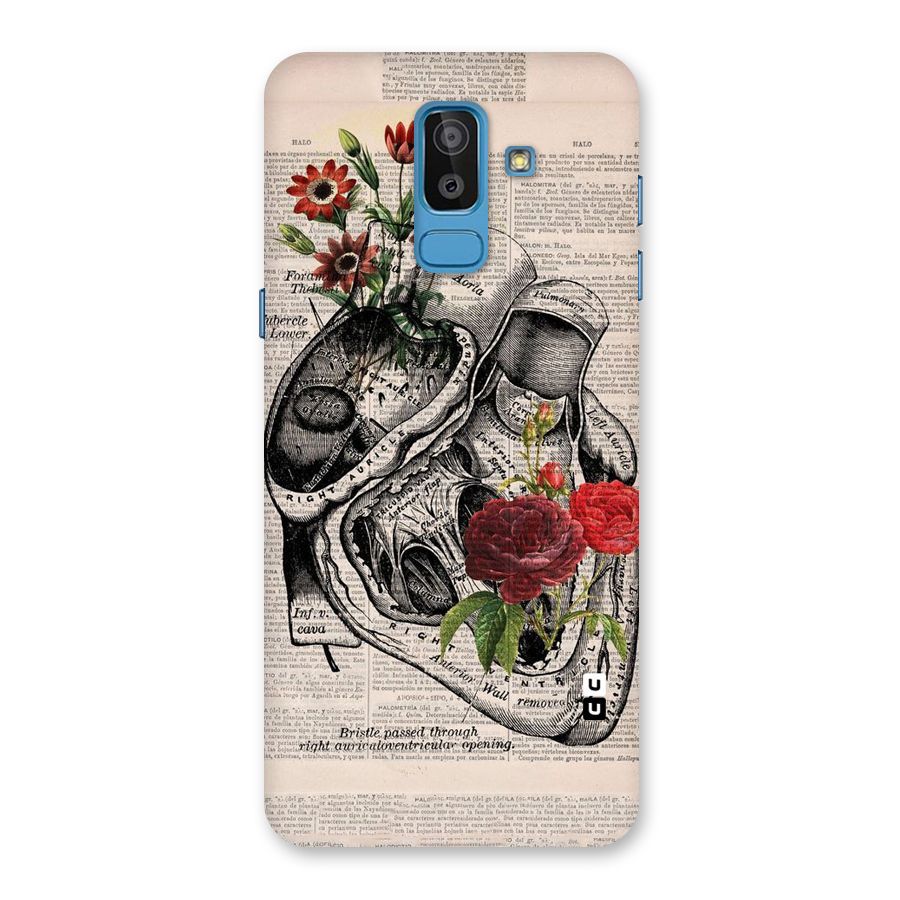 Heart Newspaper Back Case for Galaxy J8