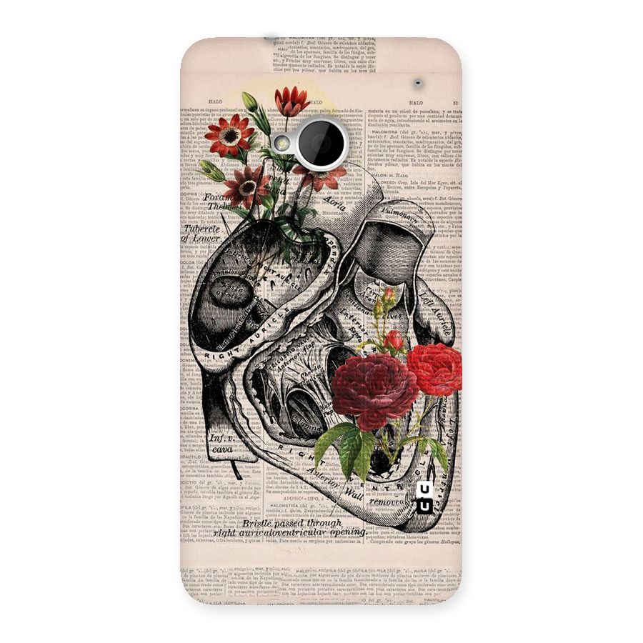 Heart Newspaper Back Case for HTC One M7