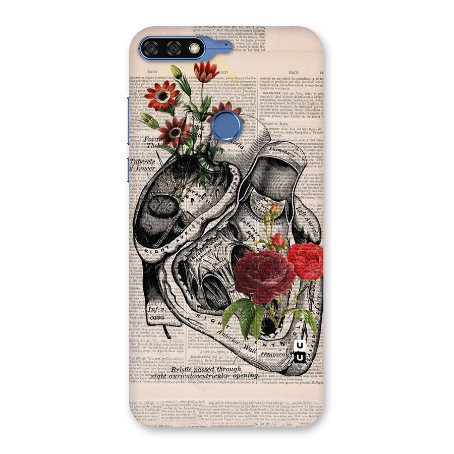 Heart Newspaper Back Case for Honor 7C