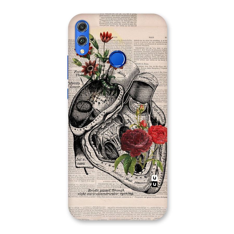 Heart Newspaper Back Case for Honor 8X
