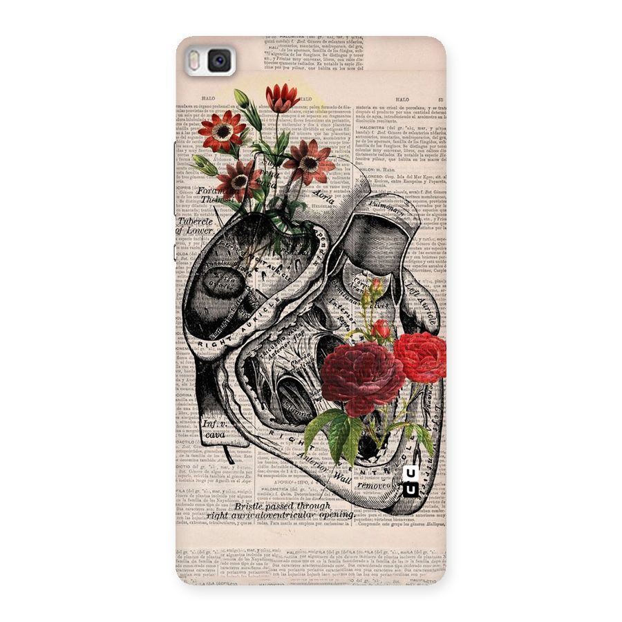 Heart Newspaper Back Case for Huawei P8