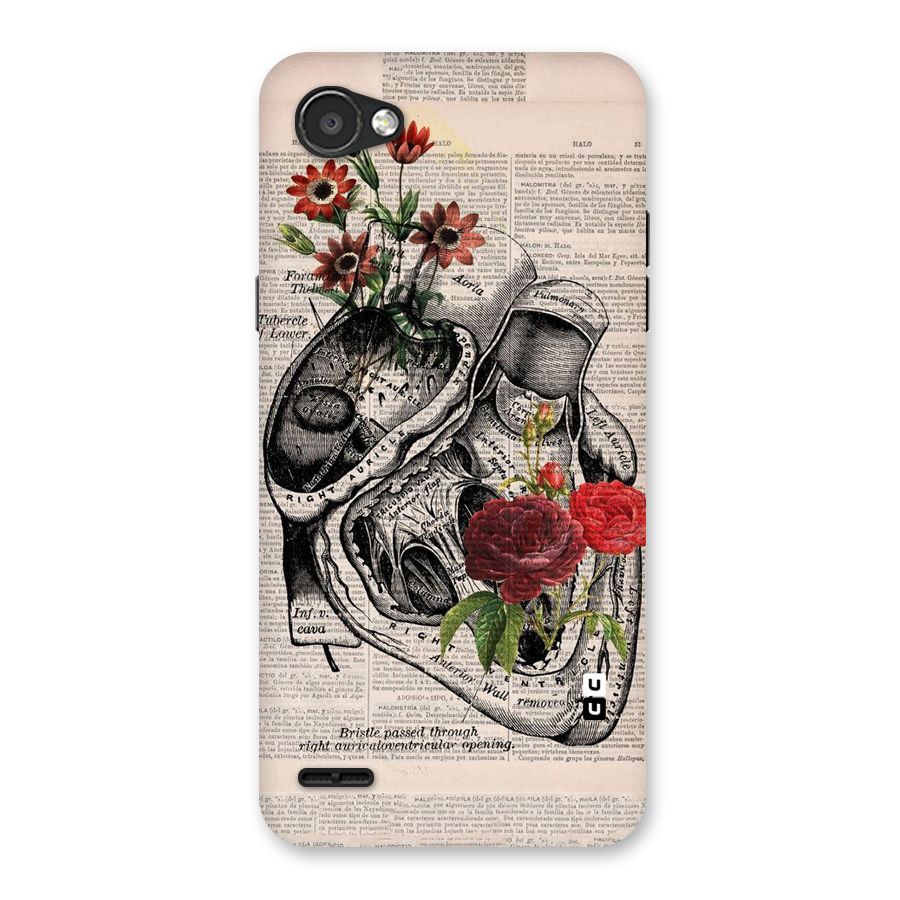 Heart Newspaper Back Case for LG Q6