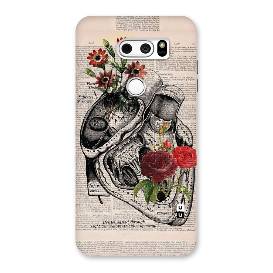 Heart Newspaper Back Case for LG V30