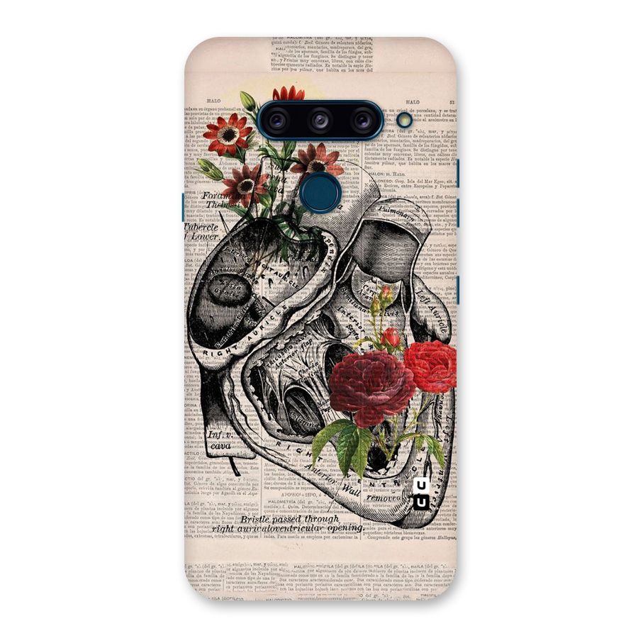 Heart Newspaper Back Case for LG  V40 ThinQ