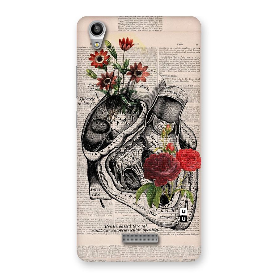 Heart Newspaper Back Case for Lava-Pixel-V1