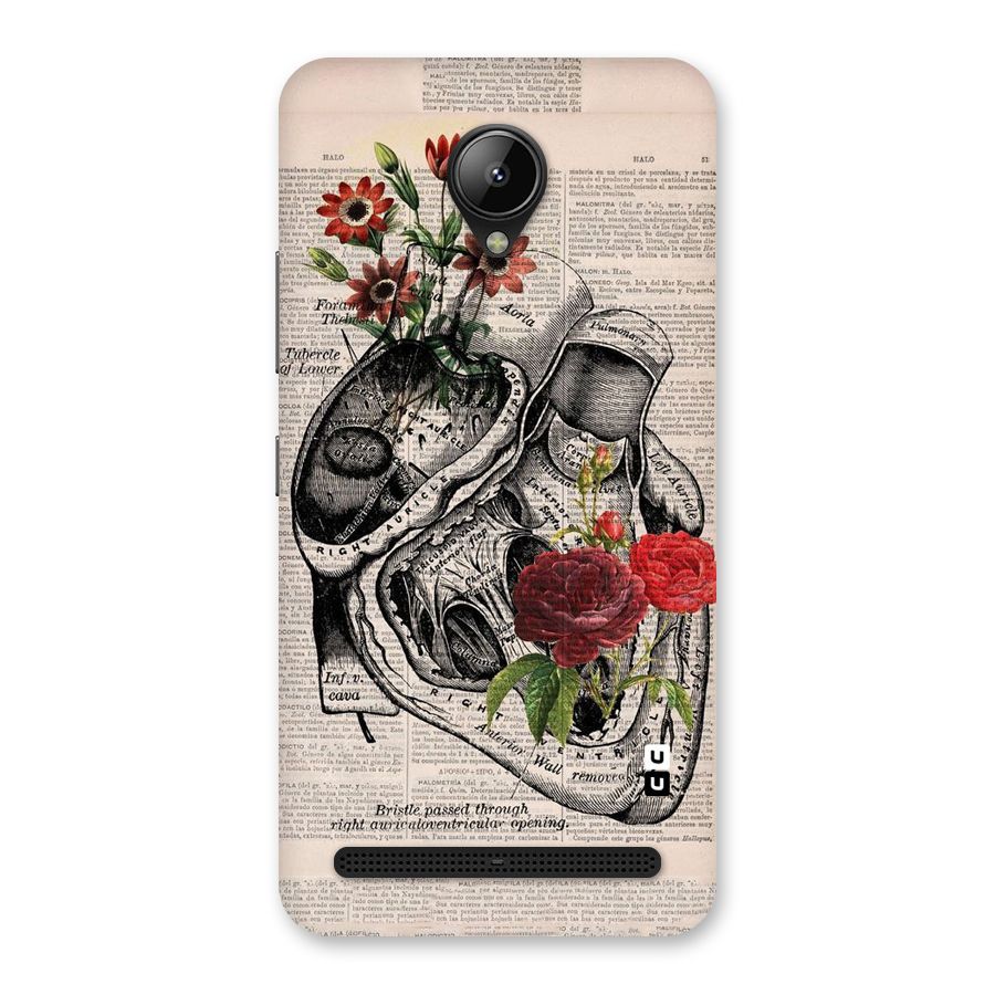 Heart Newspaper Back Case for Lenovo C2