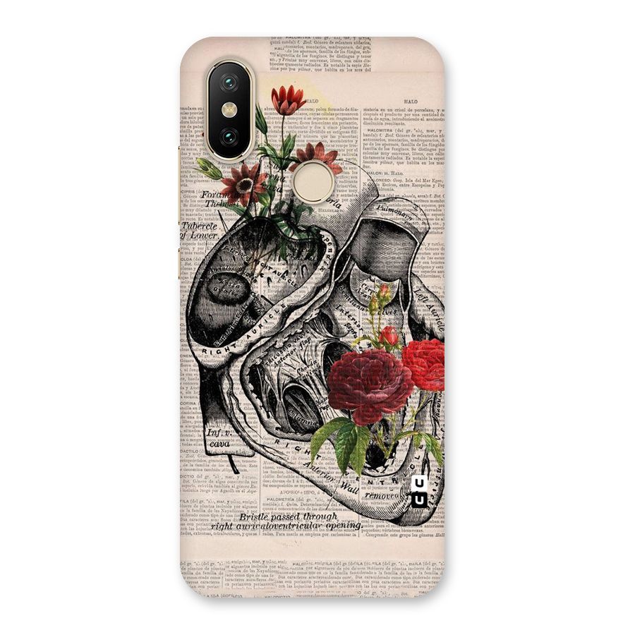 Heart Newspaper Back Case for Mi A2