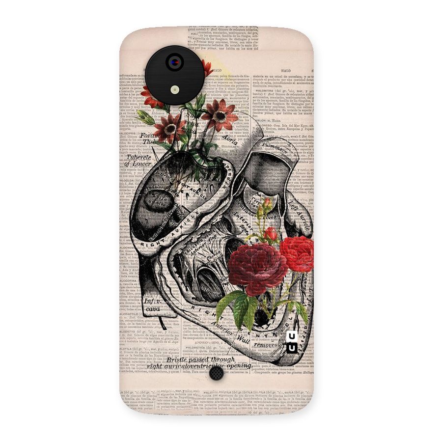 Heart Newspaper Back Case for Micromax Canvas A1