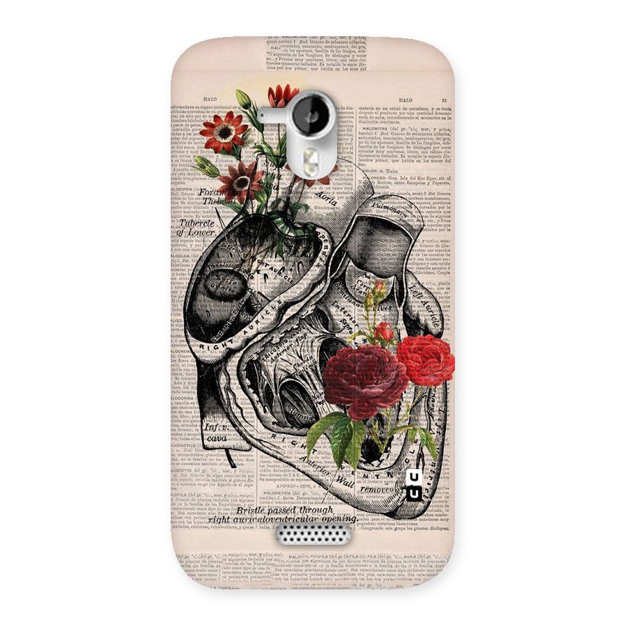 Heart Newspaper Back Case for Micromax Canvas HD A116
