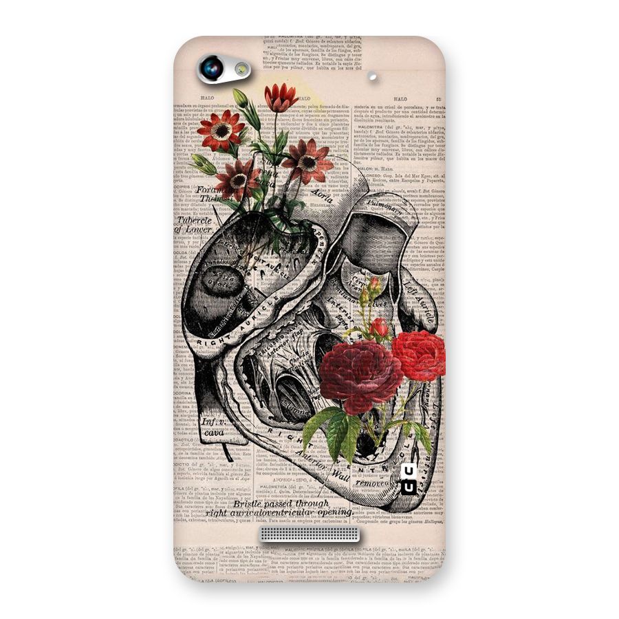 Heart Newspaper Back Case for Micromax Hue 2