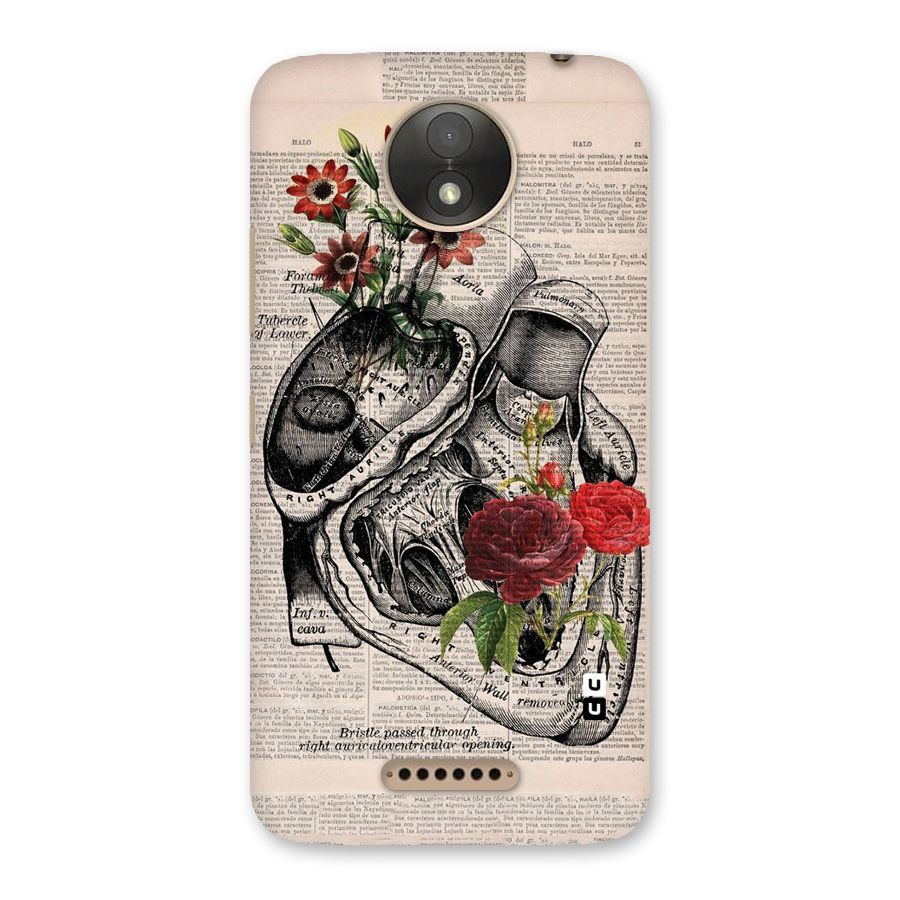 Heart Newspaper Back Case for Moto C Plus