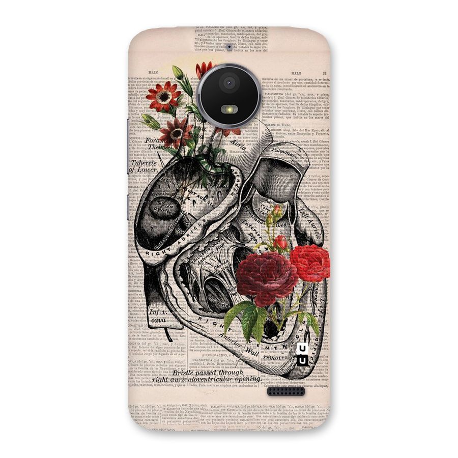 Heart Newspaper Back Case for Moto E4