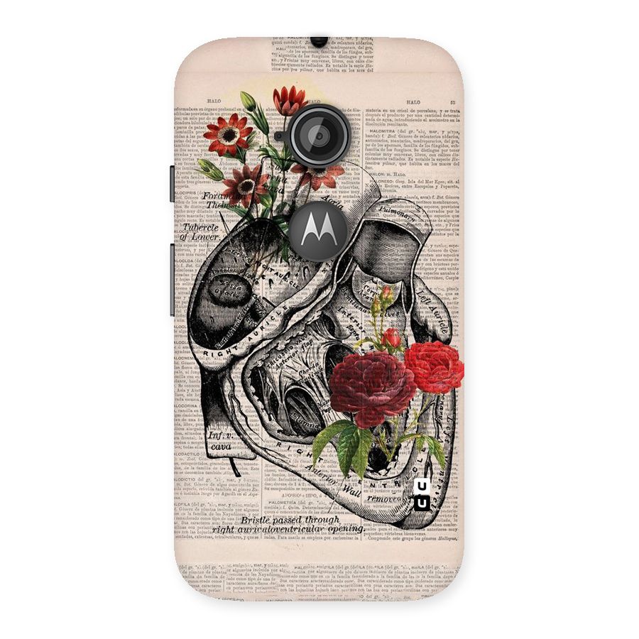 Heart Newspaper Back Case for Moto E 2nd Gen