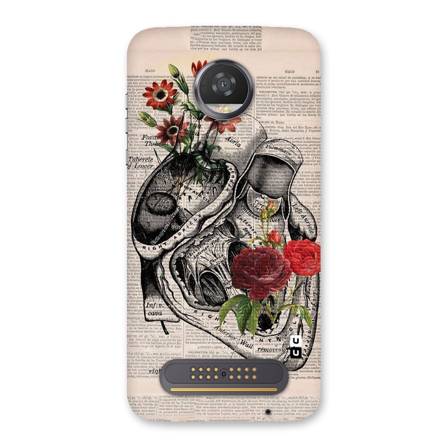 Heart Newspaper Back Case for Moto Z2 Play