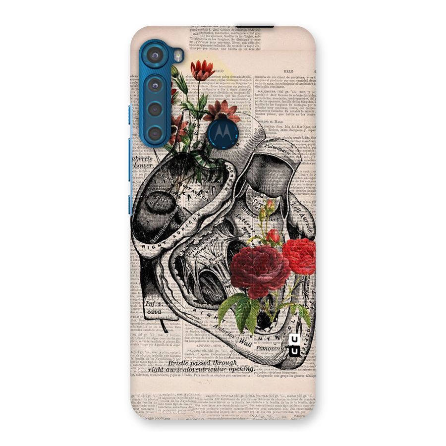 Heart Newspaper Back Case for Motorola One Fusion Plus