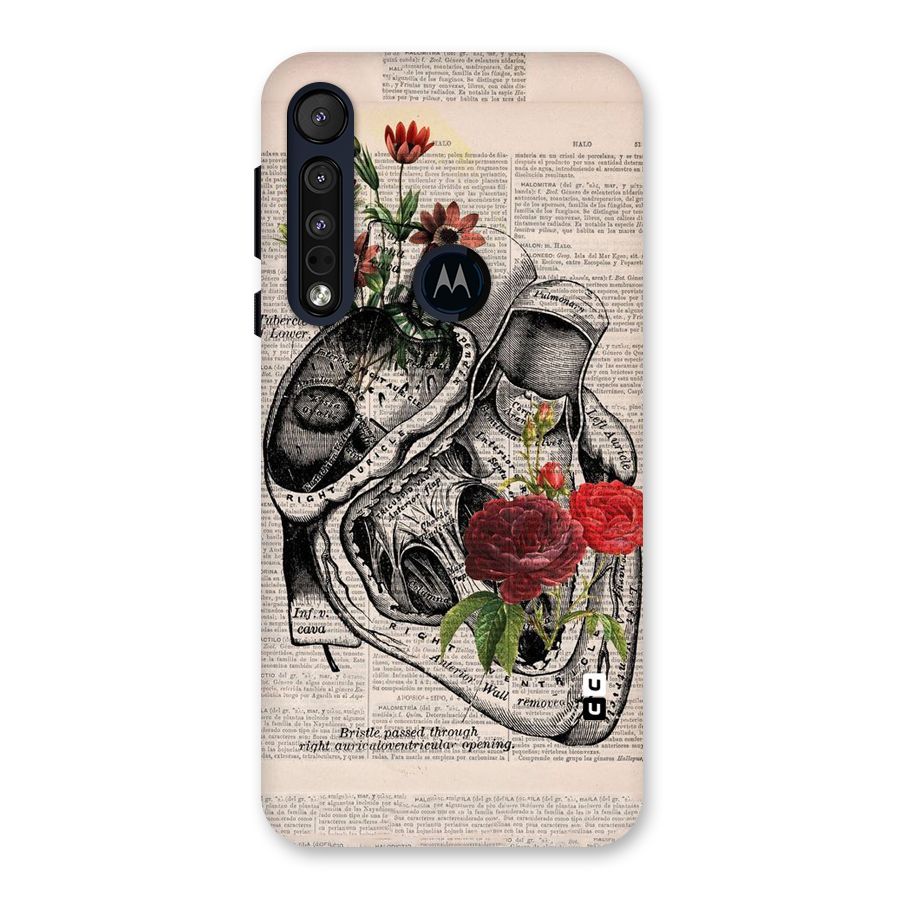 Heart Newspaper Back Case for Motorola One Macro