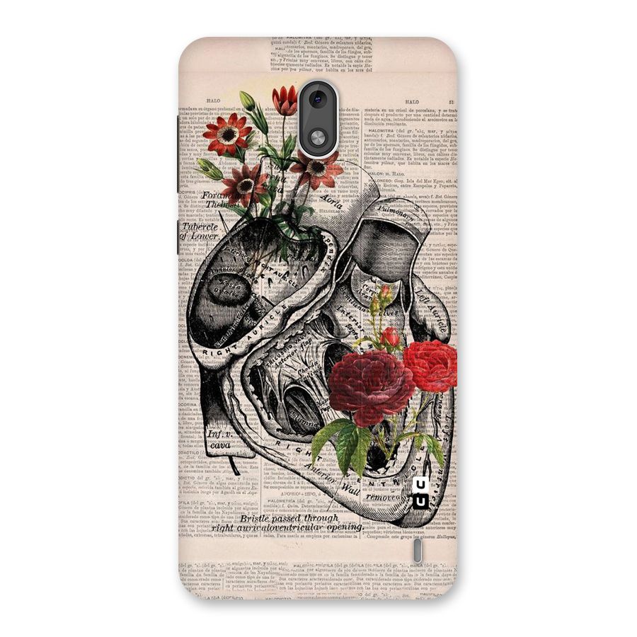 Heart Newspaper Back Case for Nokia 2