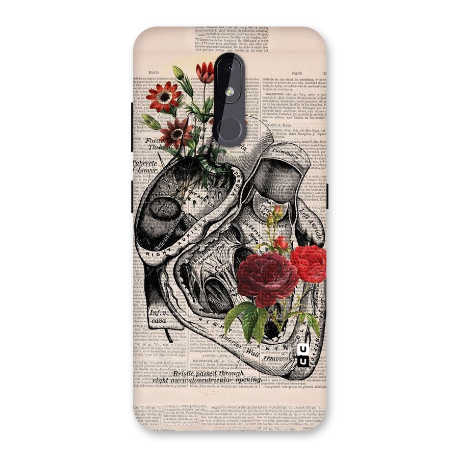 Heart Newspaper Back Case for Nokia 3.2