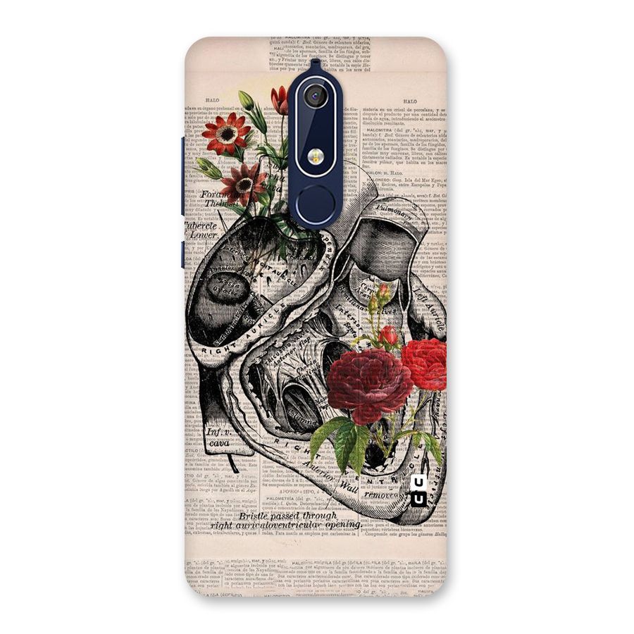 Heart Newspaper Back Case for Nokia 5.1